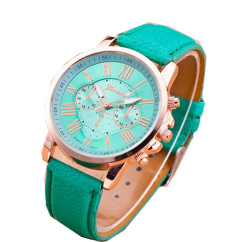 Retro Geneva Three Eye Quartz Couple Watch for Men and Women, gemvire