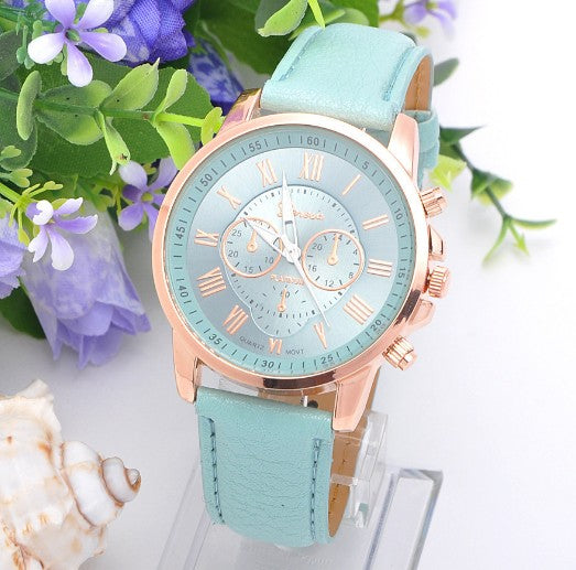 Retro Geneva Three Eye Quartz Couple Watch for Men and Women, gemvire