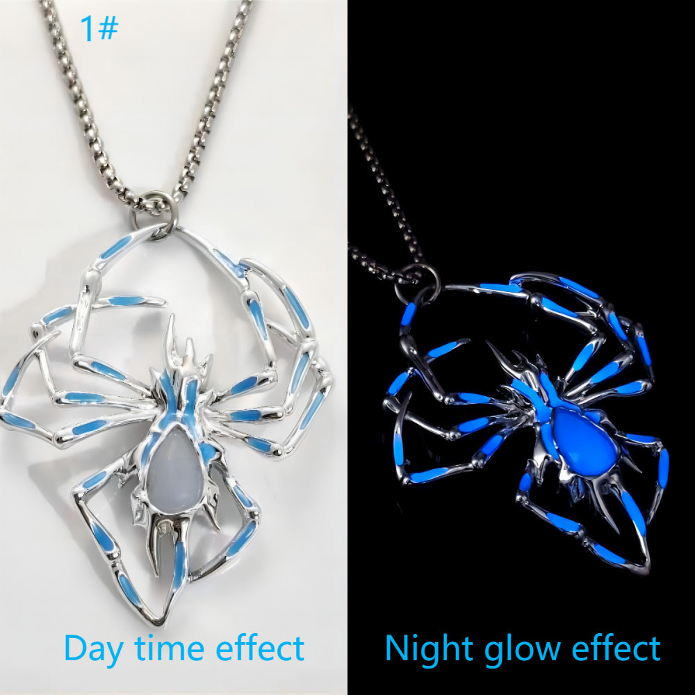 Halloween Glow in the Dark Spider Necklace, gemvire