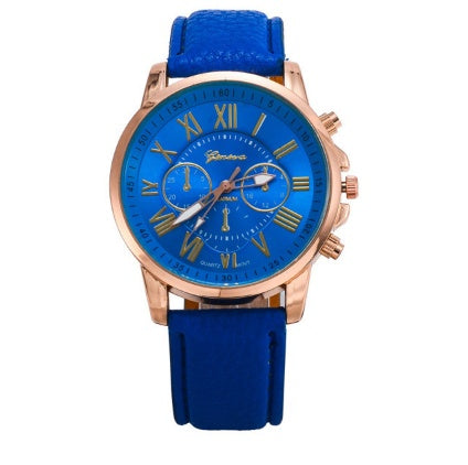 Retro Geneva Three Eye Quartz Couple Watch for Men and Women, gemvire