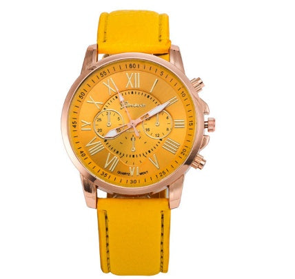 Retro Geneva Three Eye Quartz Couple Watch for Men and Women, gemvire