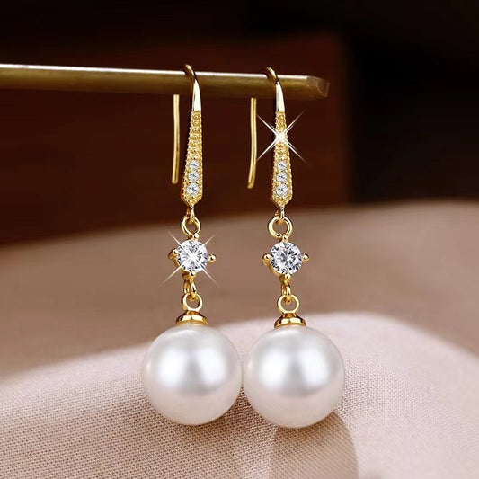 Face Slimming Gold Drop Earrings for Women, gemvire