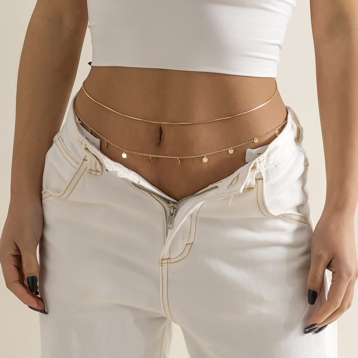 All-Matching Tassel Chain Sequins Body Chain Waist Chain, gemvire