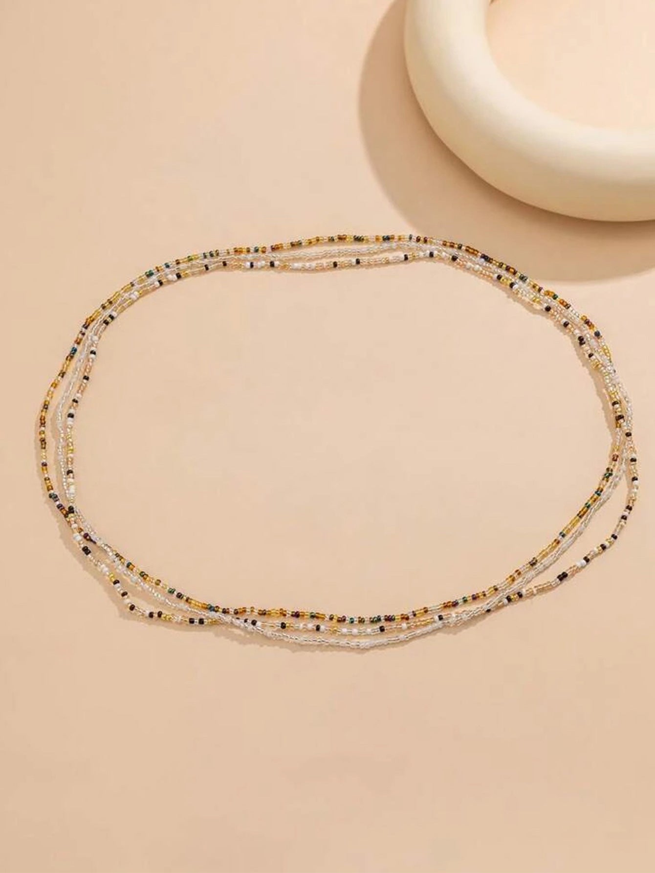Mixed Color Bead Waist Body Chain Set for Women, gemvire