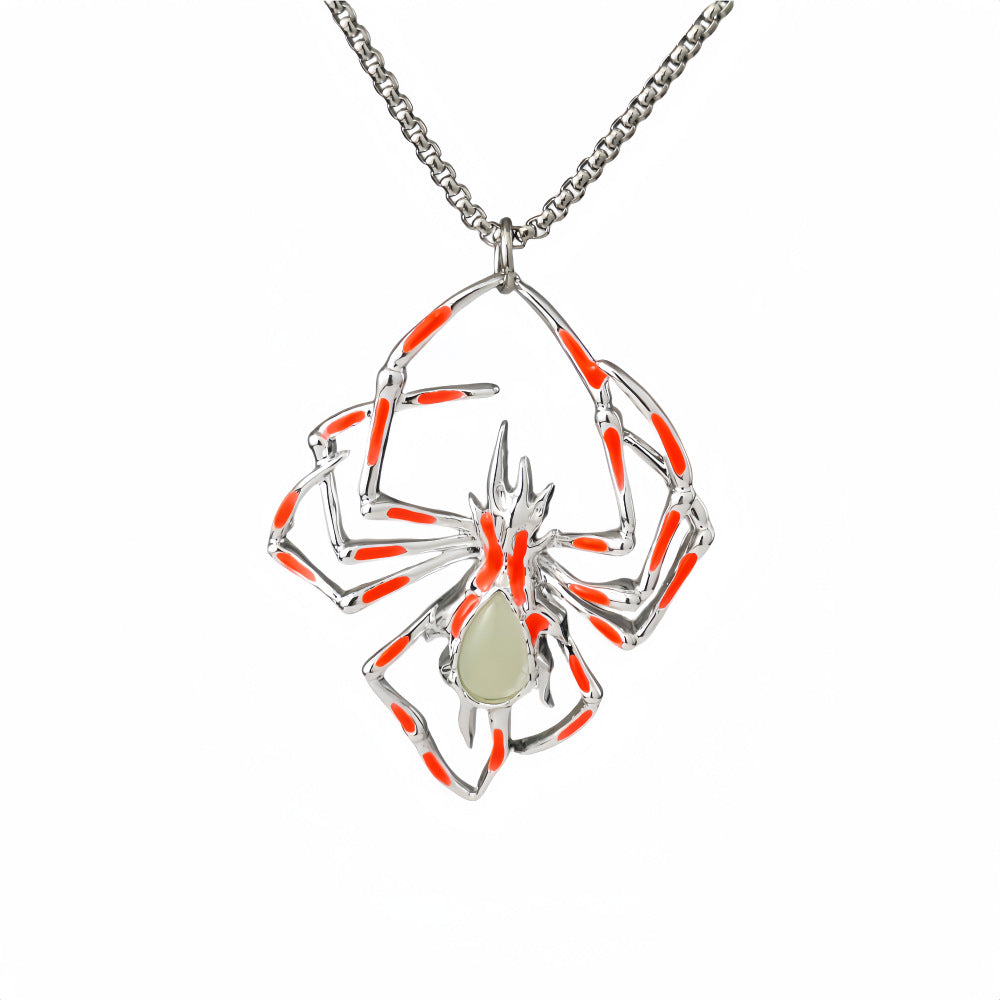 Halloween Glow in the Dark Spider Necklace, gemvire